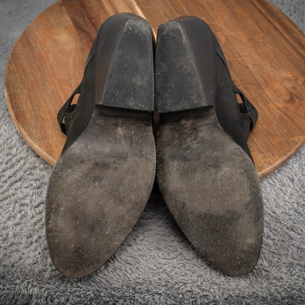 Eileen Fisher Ives Bootie Womens Size 10 Black Leather Ankle Boots Zip Up Shoes‎